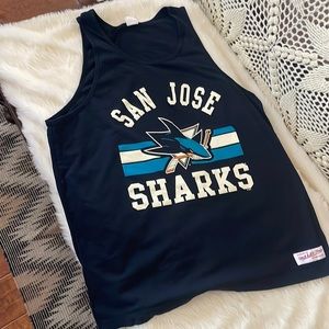 Black mens San Jose sharks tank top.